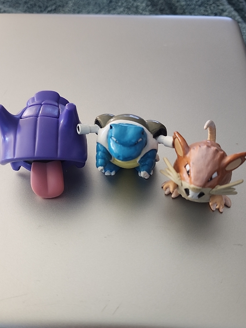 Vintage Pokemon Shelldor, Blastoise, Raticate Figurines 1990s